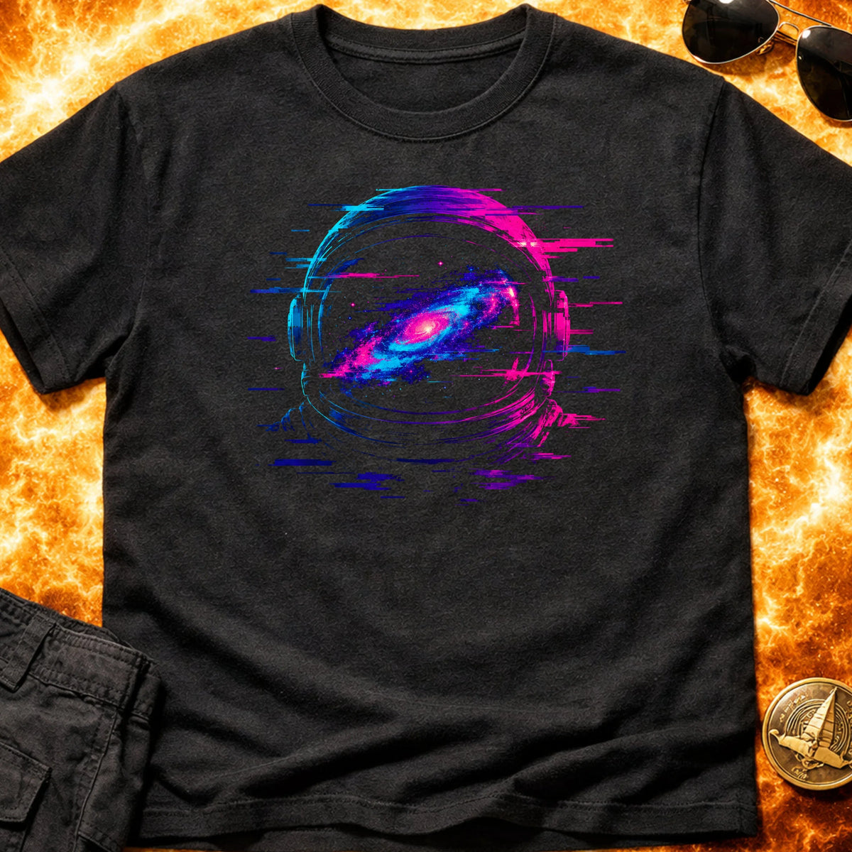 Neon Helmet Galaxy T-Shirt product image 1