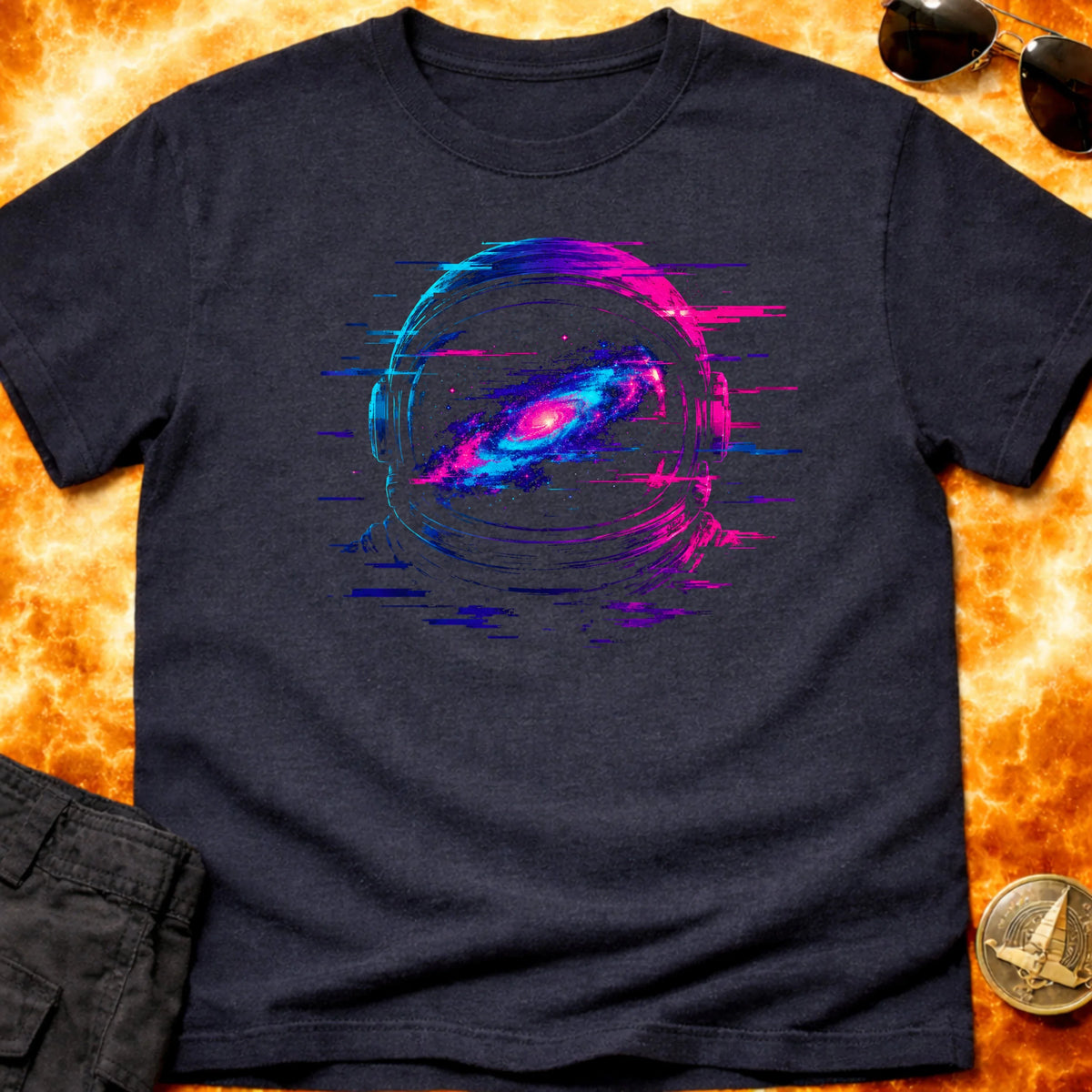 Neon Helmet Galaxy T-Shirt product image 4