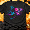 Neon Saturn Glitch T-Shirt product image 1