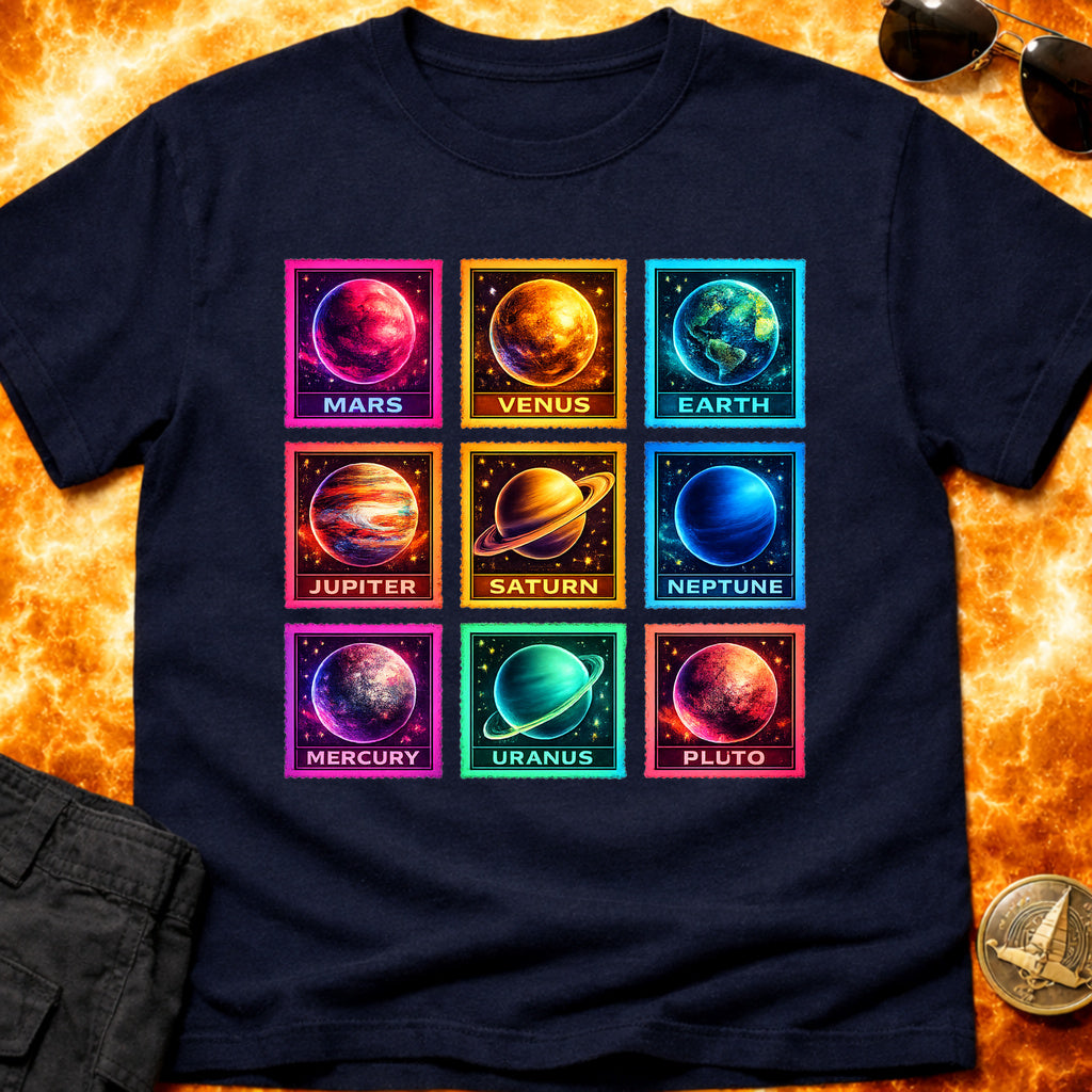 Neon Moon Stamps T-Shirt product image 2