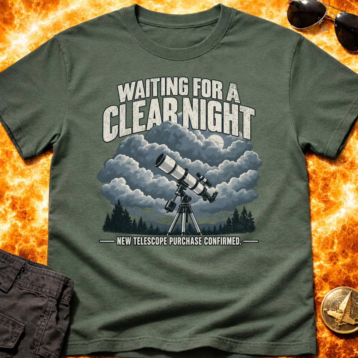 New Telescope Clear Night T-Shirt product image 1