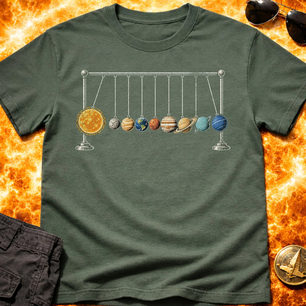 Newton Cradle Solar System T-Shirt product image 1