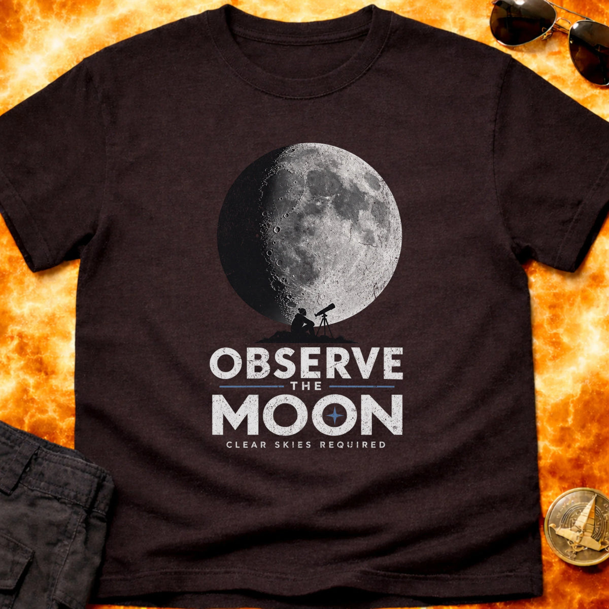 Observe The Moon Clear Skies T-Shirt product image 4