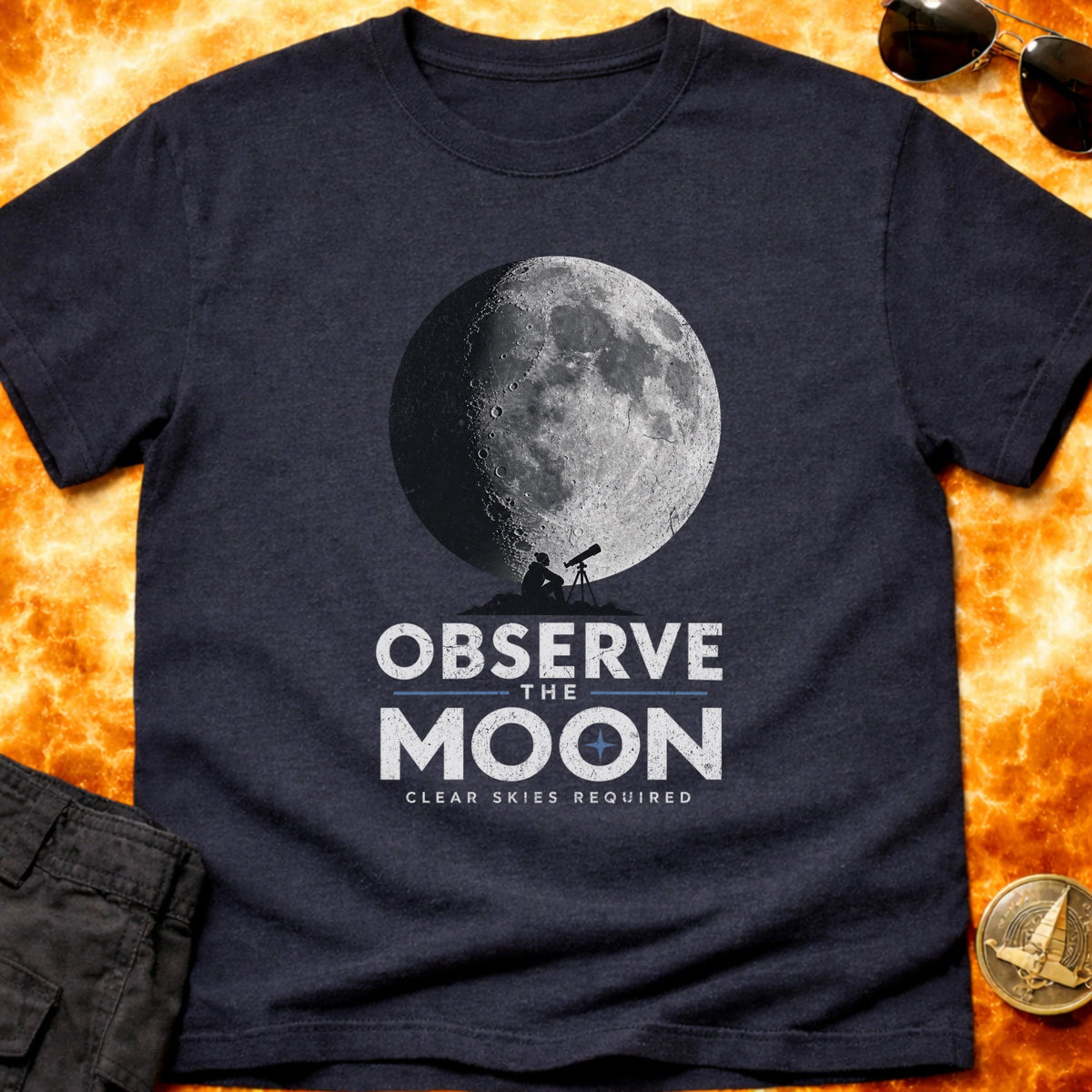 Observe The Moon Clear Skies T-Shirt product image 3