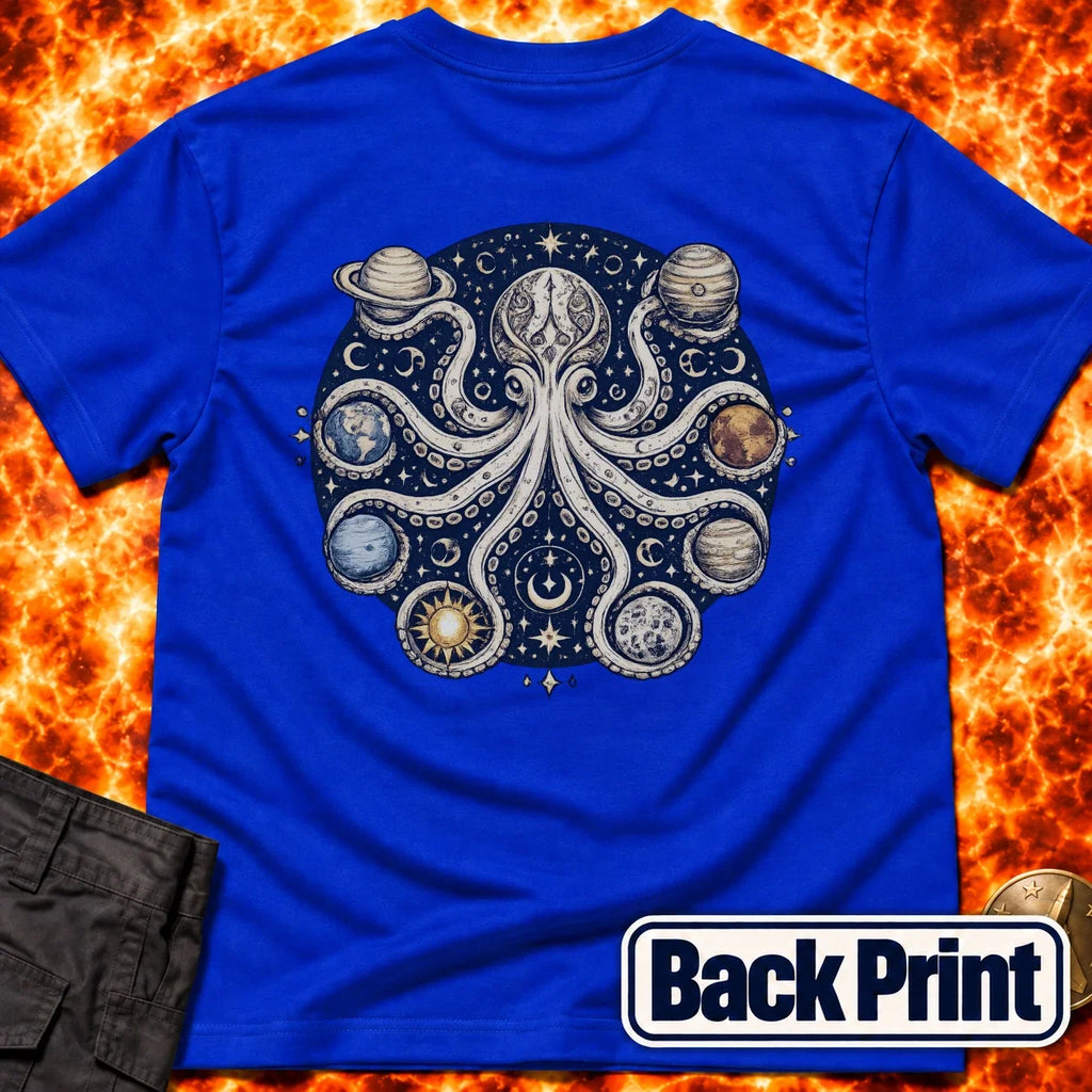 Octopus Planets Back Print T-Shirt product image 3