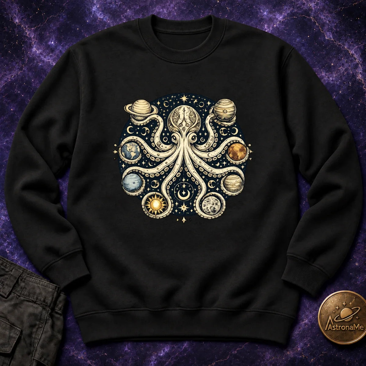 Octopus Planets Crewneck Sweatshirt product image 4