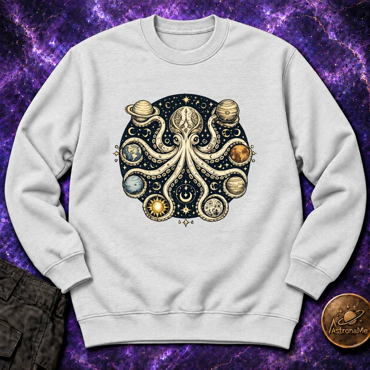 Octopus Planets Crewneck Sweatshirt product image 3