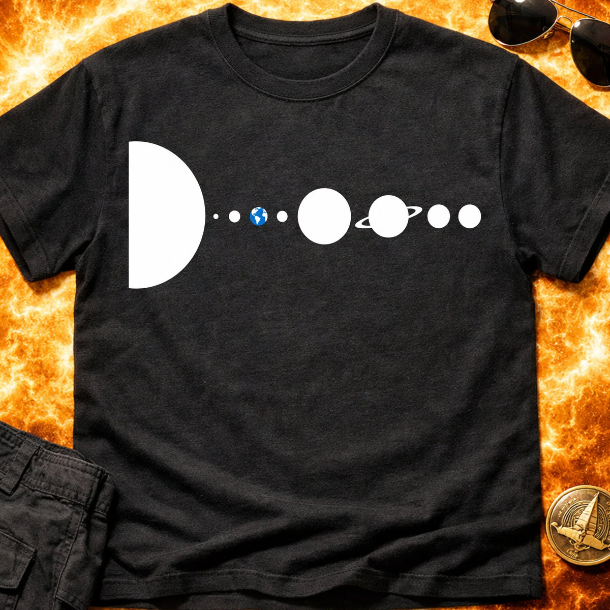 Pale Blue Dot Solar System T-Shirt product image 1