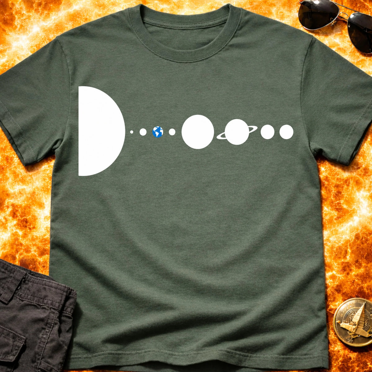 Pale Blue Dot Solar System T-Shirt product image 4