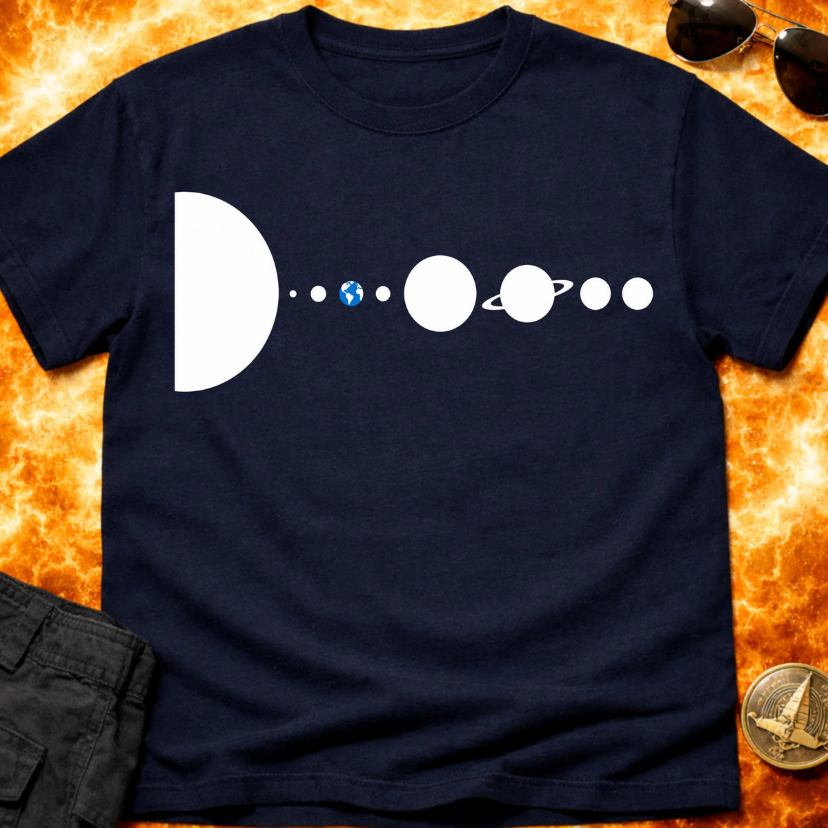 Pale Blue Dot Solar System T-Shirt product image 2