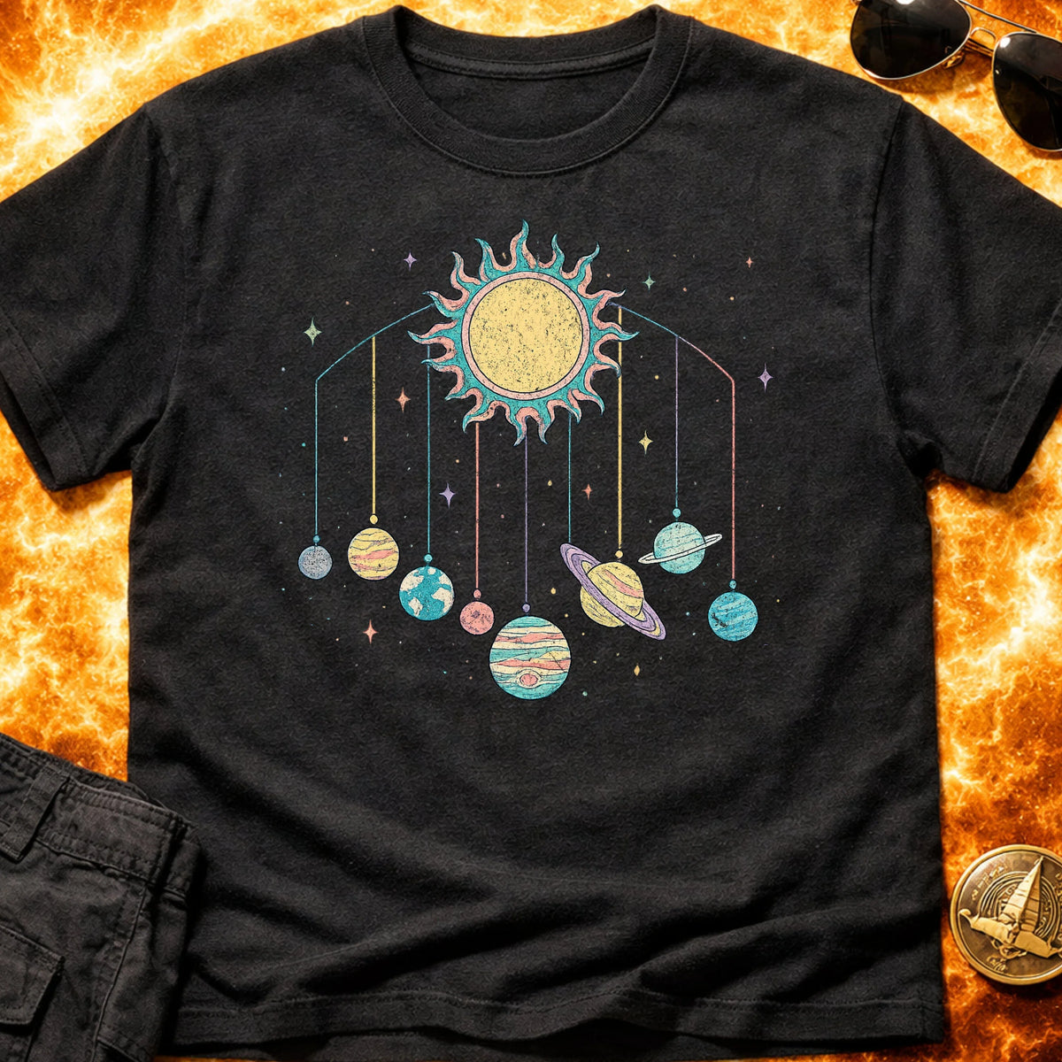 Pastel Solar System Mobile T-Shirt product image 1