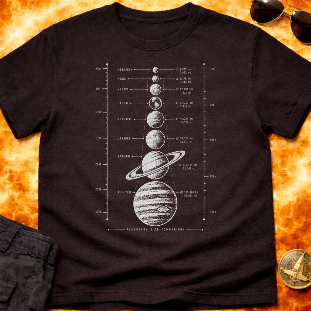Planet Size Guide T-Shirt product image 3