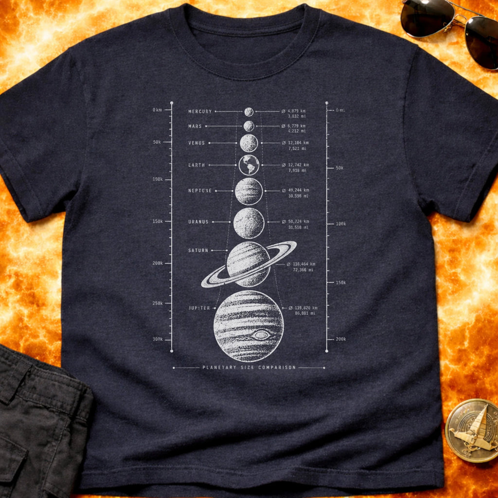 Planet Size Guide T-Shirt product image 4