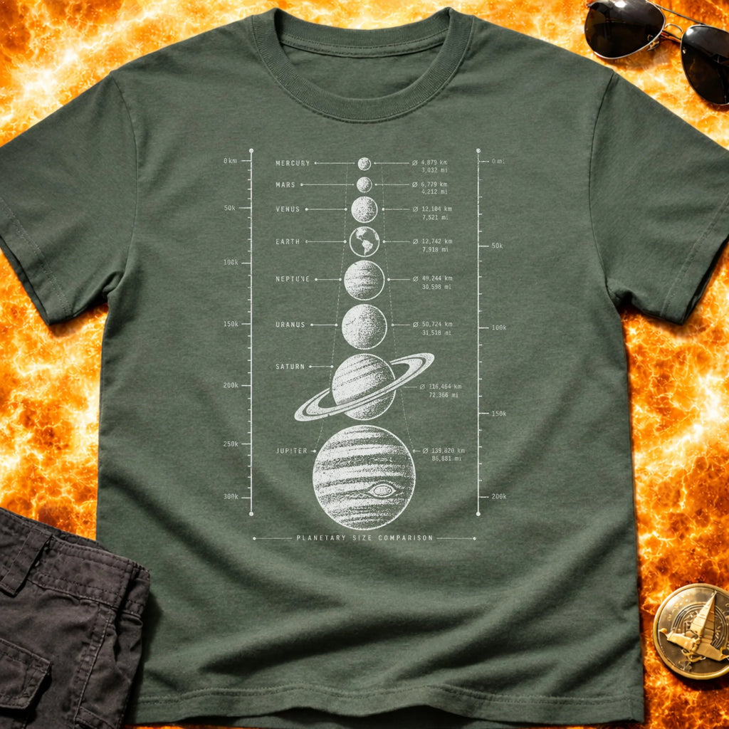 Planet Size Guide T-Shirt product image 6
