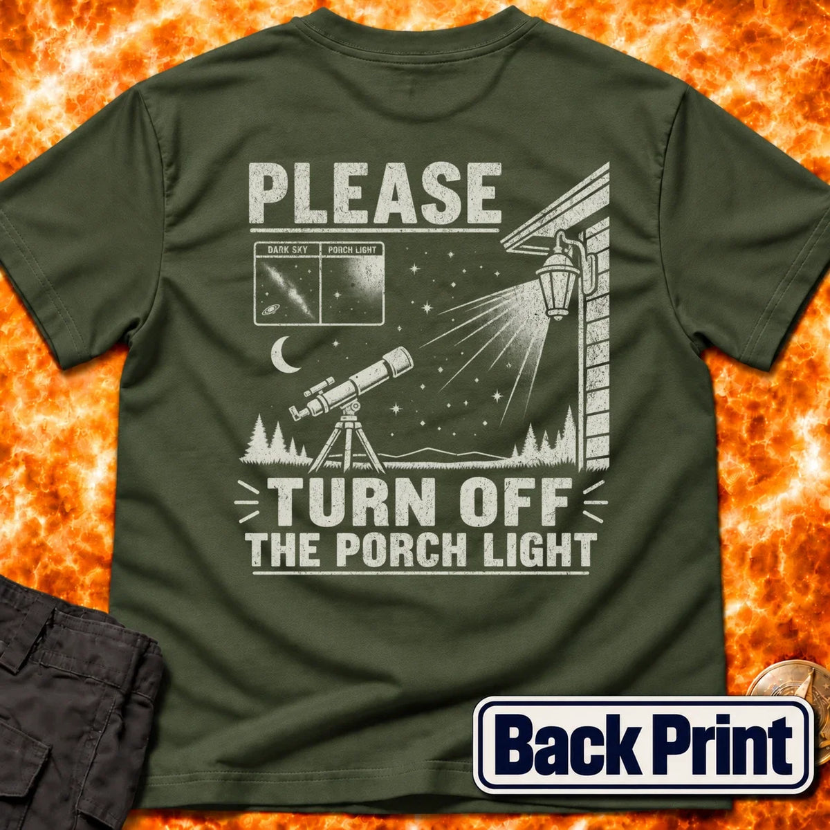 Porch Light Protocol Back Print T-Shirt product image 1