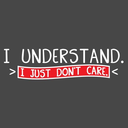 I Understand I Just Don't Care T-Shirt product image 3