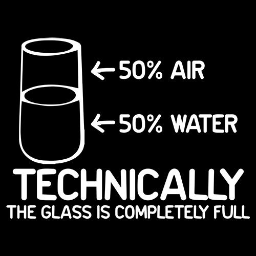 Technically The Glass Is Completely Full T-Shirt product image 2