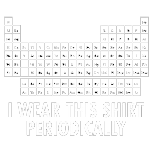 I Wear This Shirt Periodically T-Shirt product image 3