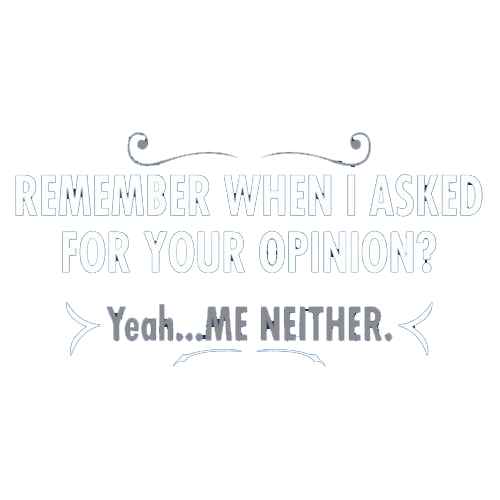 Remember When I Asked For Your Opinion? Yeah...Me Neither product image 3