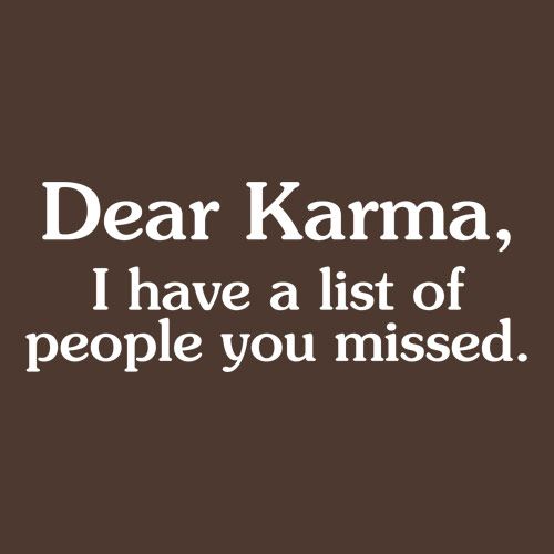Dear Karma I Have A List Of People You Missed T-Shirt product image 2