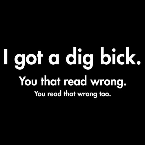 I Got A Dig Bick You That Read Wrong Too T-Shirt product image 3