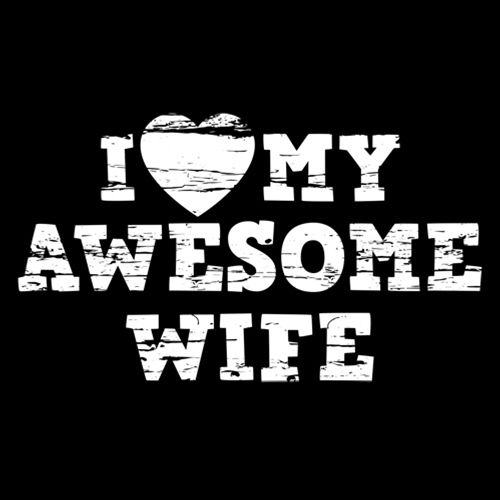 I Love My Awesome Wife T-Shirt product image 3