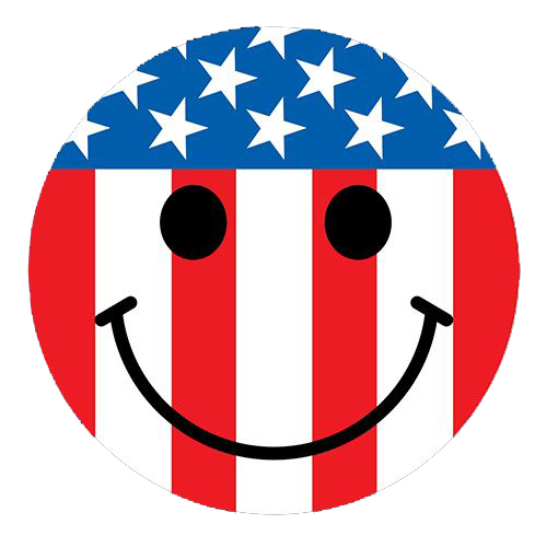 USA Flag Smile Face T-Shirt product image 2