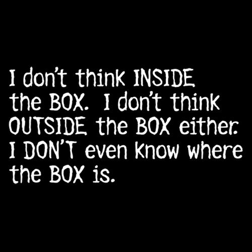Don't Think Inide The Box. I Outside Either. T-Shirt product image 3