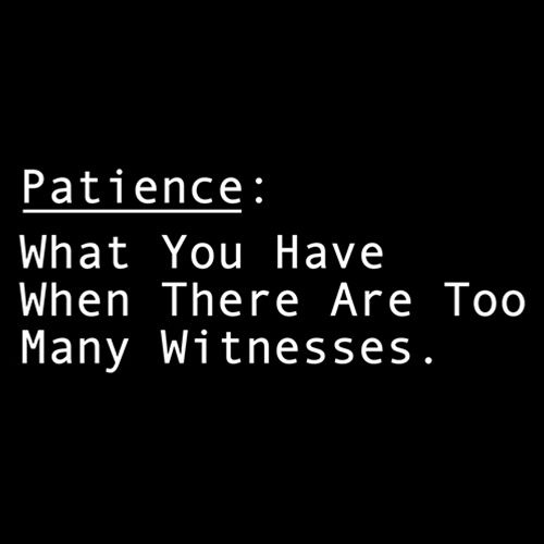 Patience: What You Have When There Are Too Many Witnesses product image 2