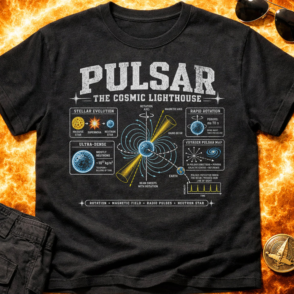 Pulsar Infographic T-Shirt product image 1