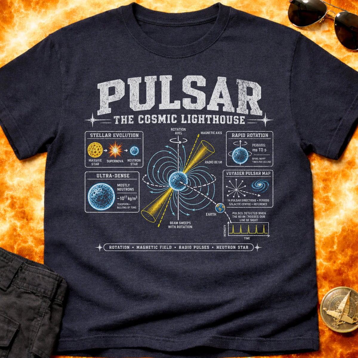 Pulsar Infographic T-Shirt product image 4