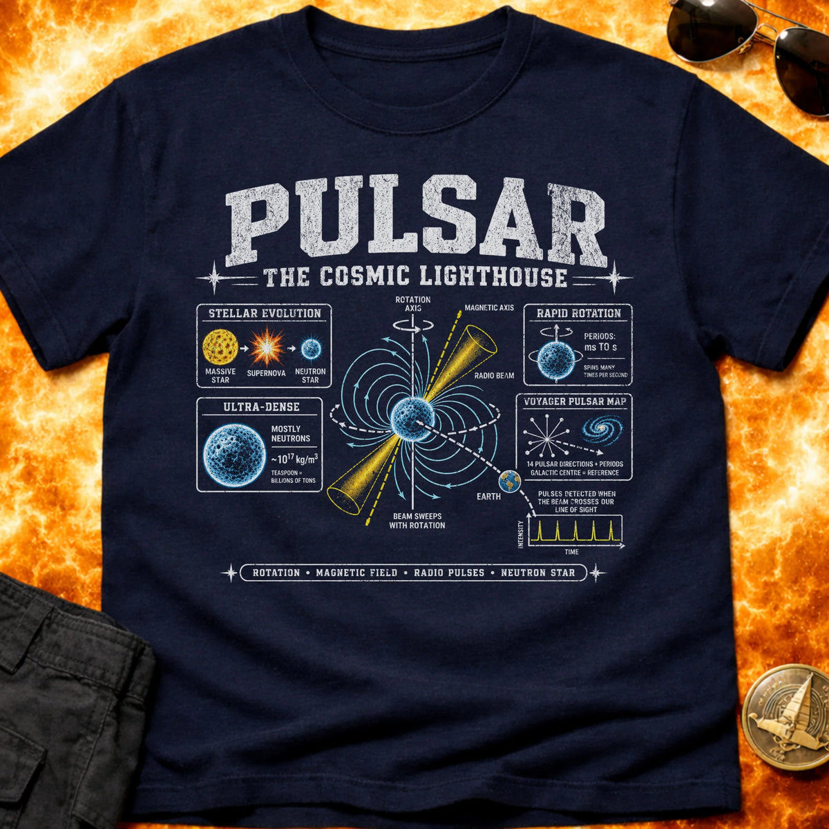 Pulsar Infographic T-Shirt product image 2