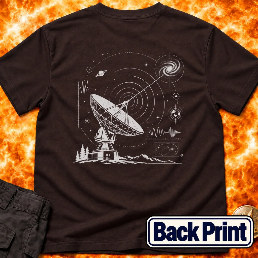 Radio Telescope Signals Back Print T-Shirt product image 4