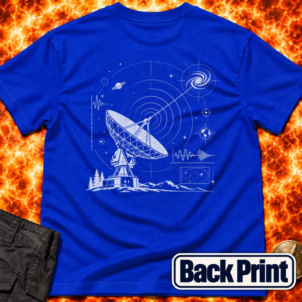 Radio Telescope Signals Back Print T-Shirt product image 6