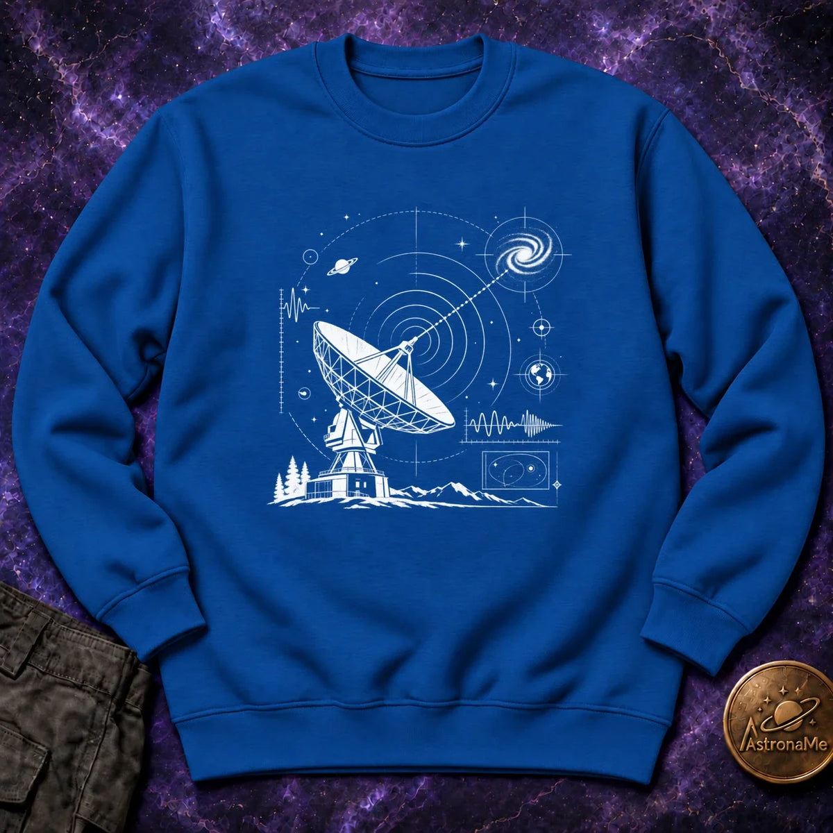 Radio Telescope Signals Crewneck Sweatshirt product image 4