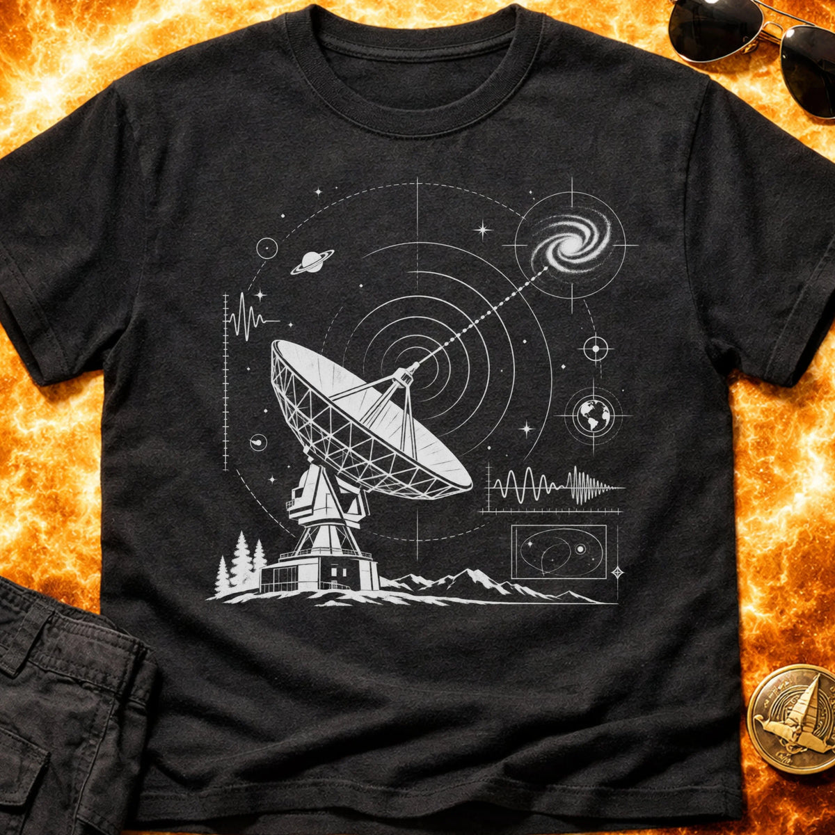 Radio Telescope Signals T-Shirt product image 3