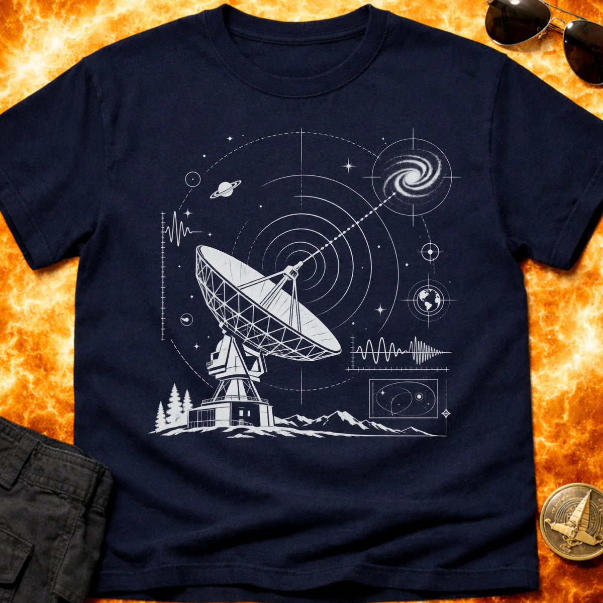 Radio Telescope Signals T-Shirt product image 4