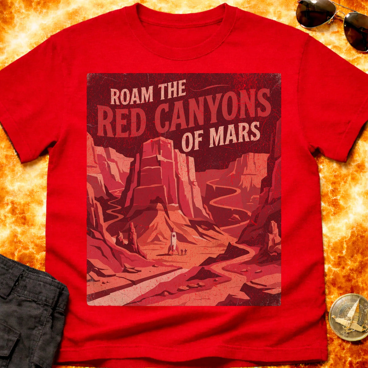 Red Canyons of Mars T-Shirt