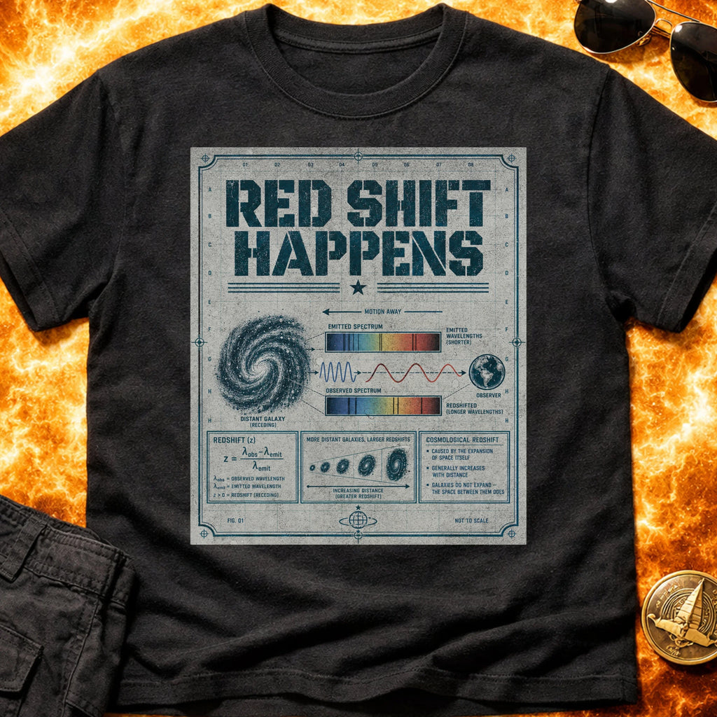Red Shift Happens Schematic T-Shirt product image 2