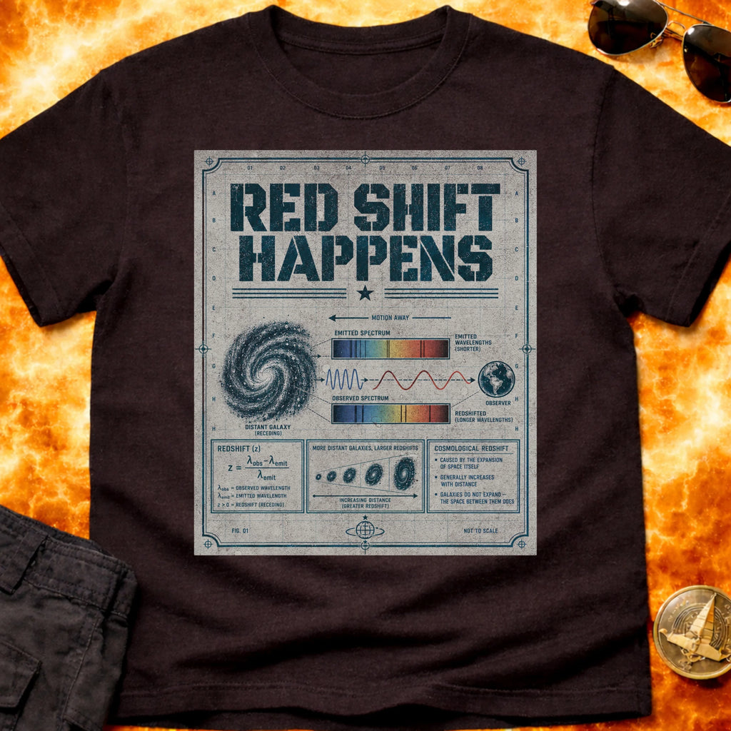 Red Shift Happens Schematic T-Shirt product image 3