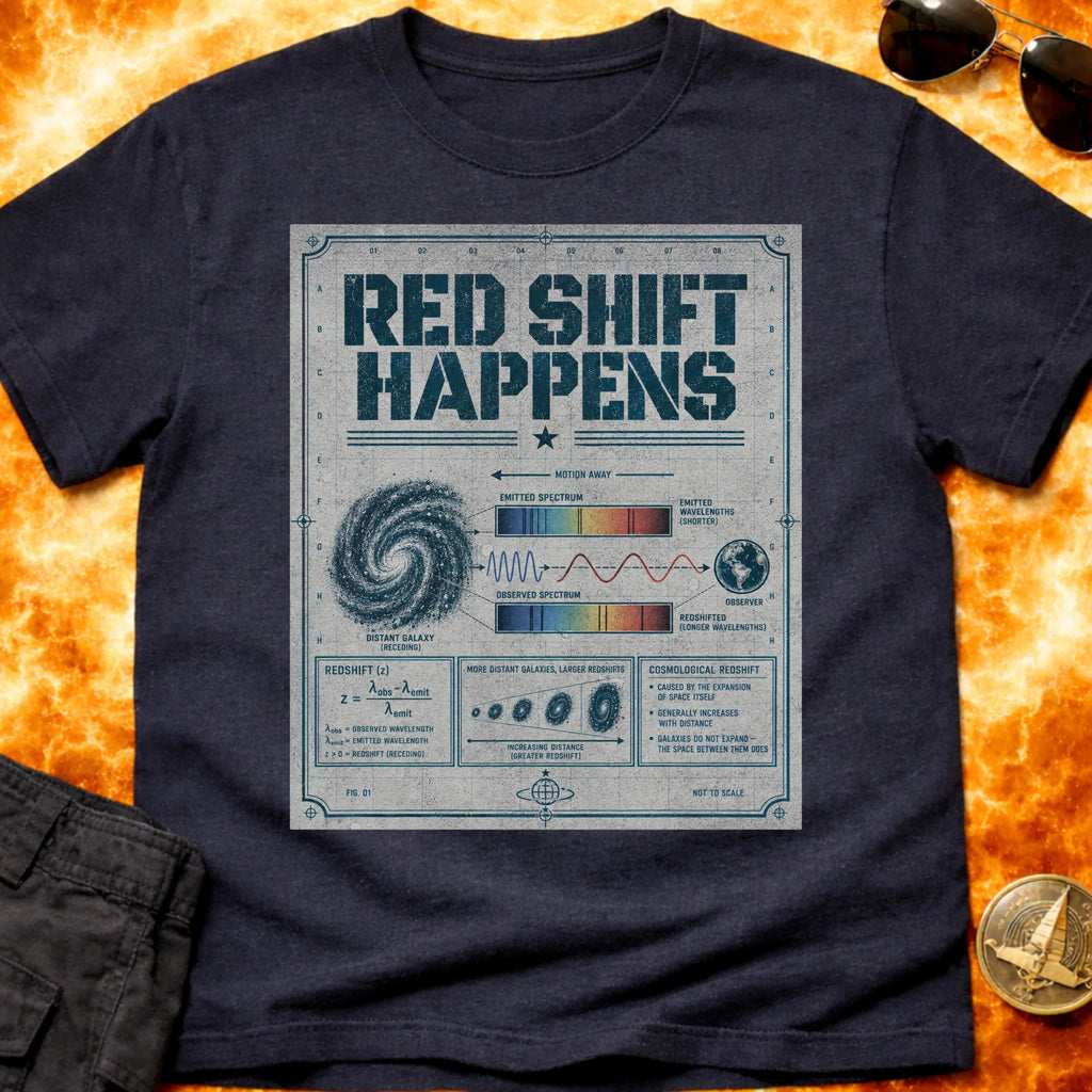 Red Shift Happens Schematic T-Shirt product image 4