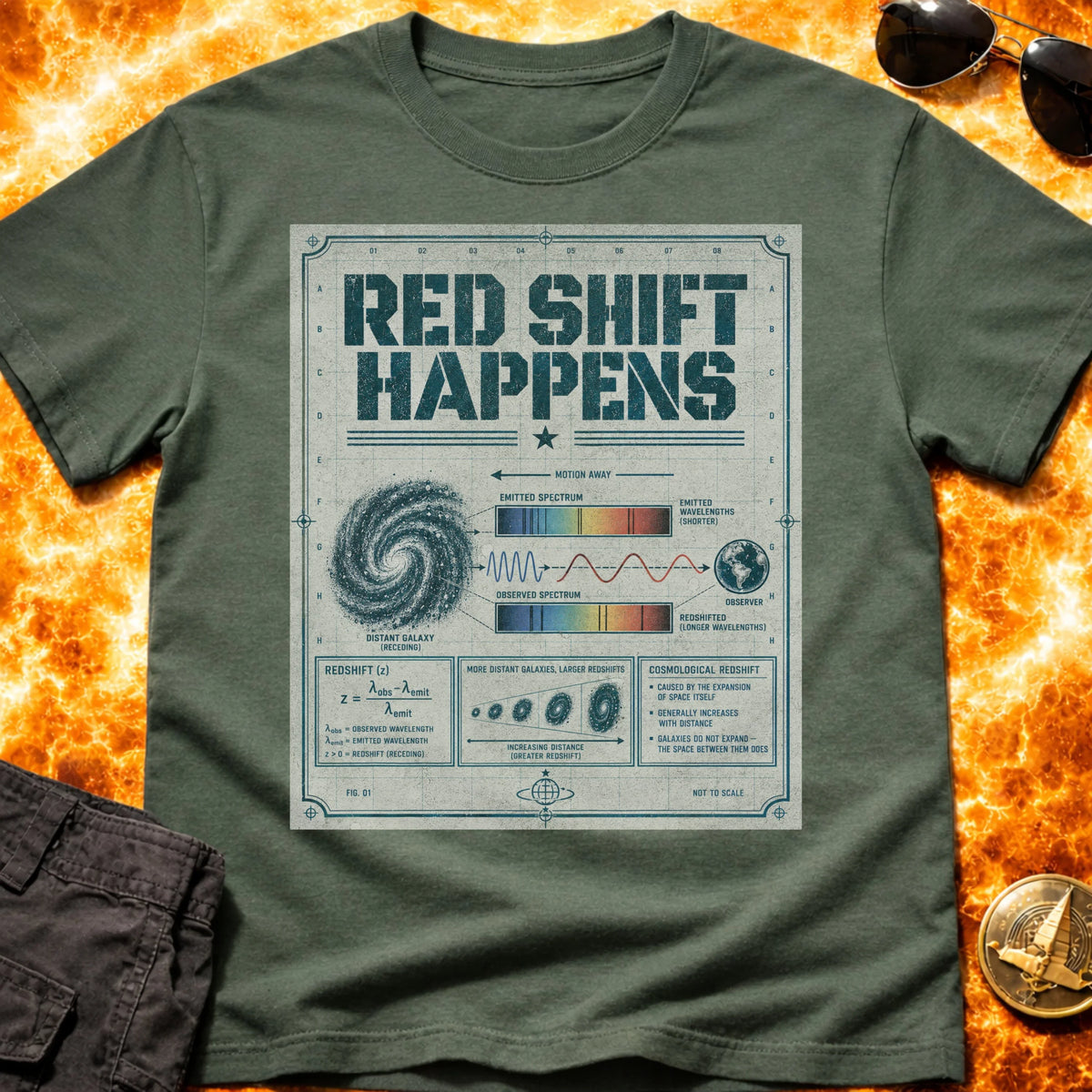 Red Shift Happens Schematic T-Shirt product image 6