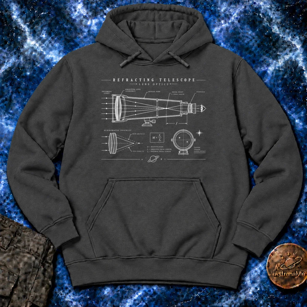 Refracting Telescope Schematic Hoodie product image 2