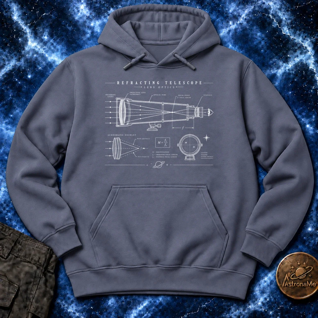 Refracting Telescope Schematic Hoodie product image 7