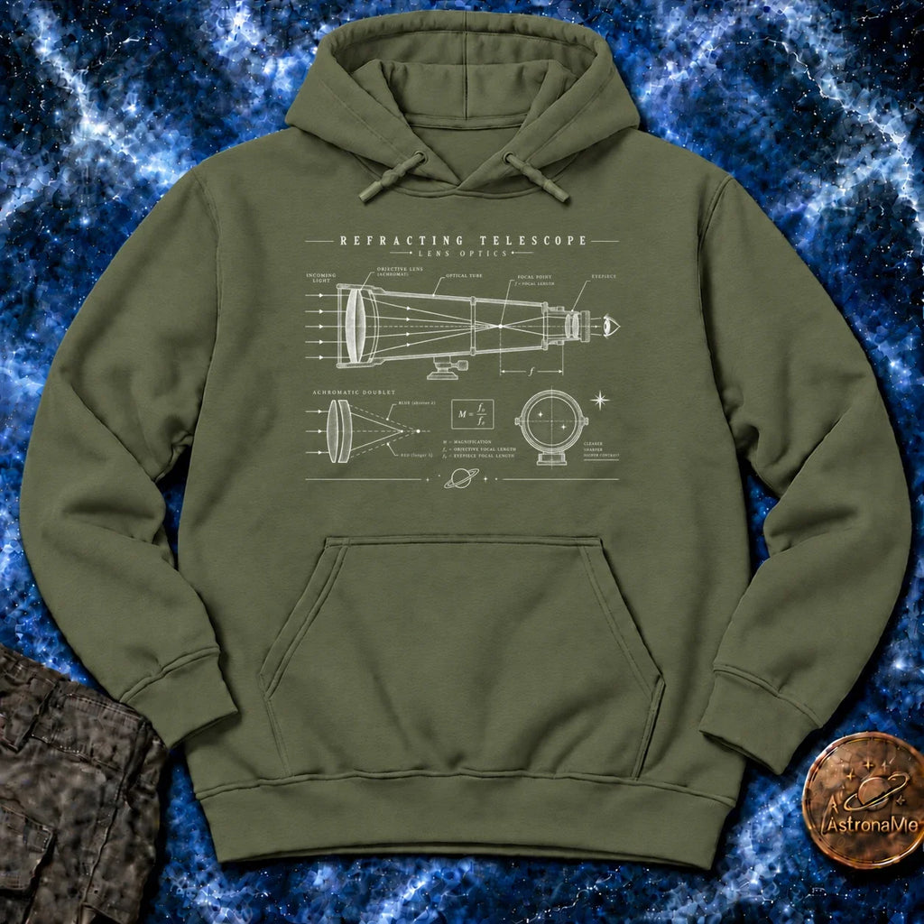 Refracting Telescope Schematic Hoodie product image 6