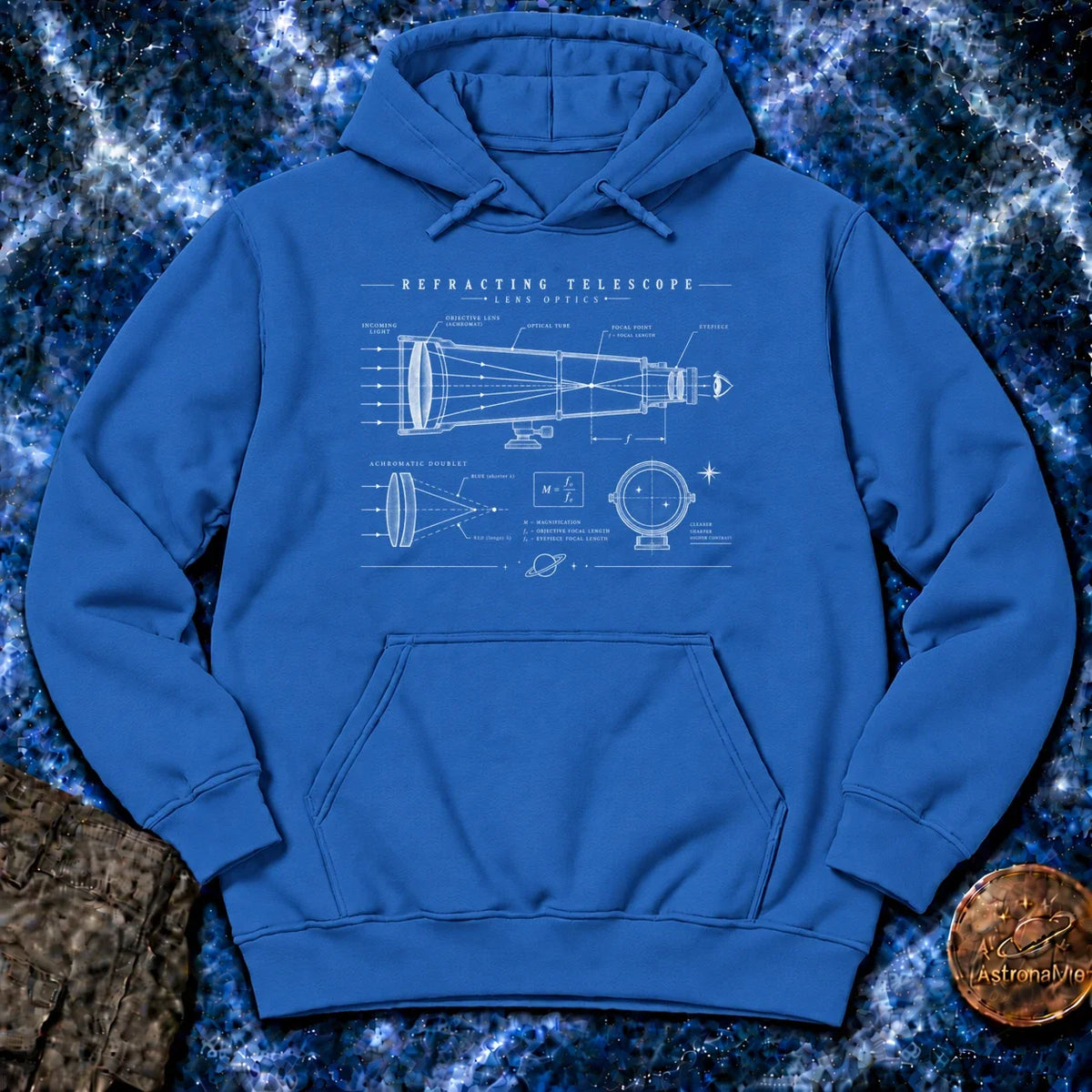Refracting Telescope Schematic Hoodie product image 5