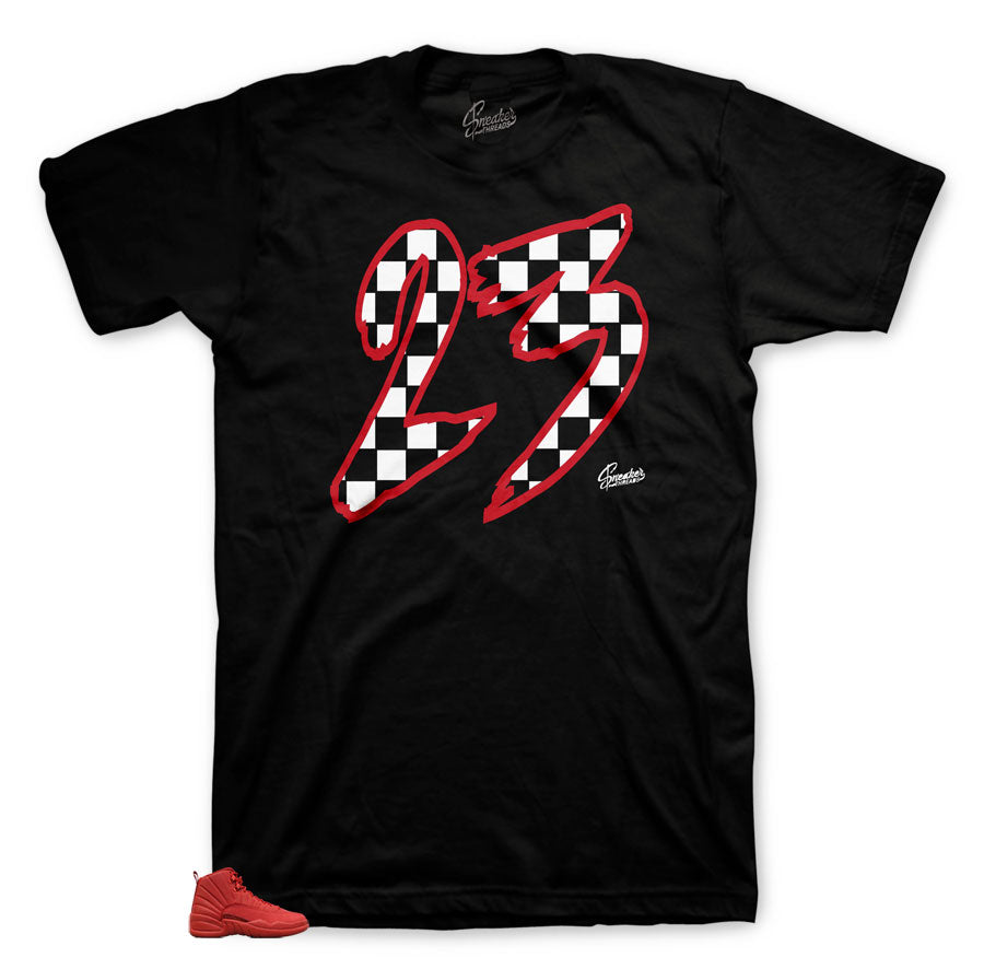 Retro 12 Gym Red Checkered Shirt