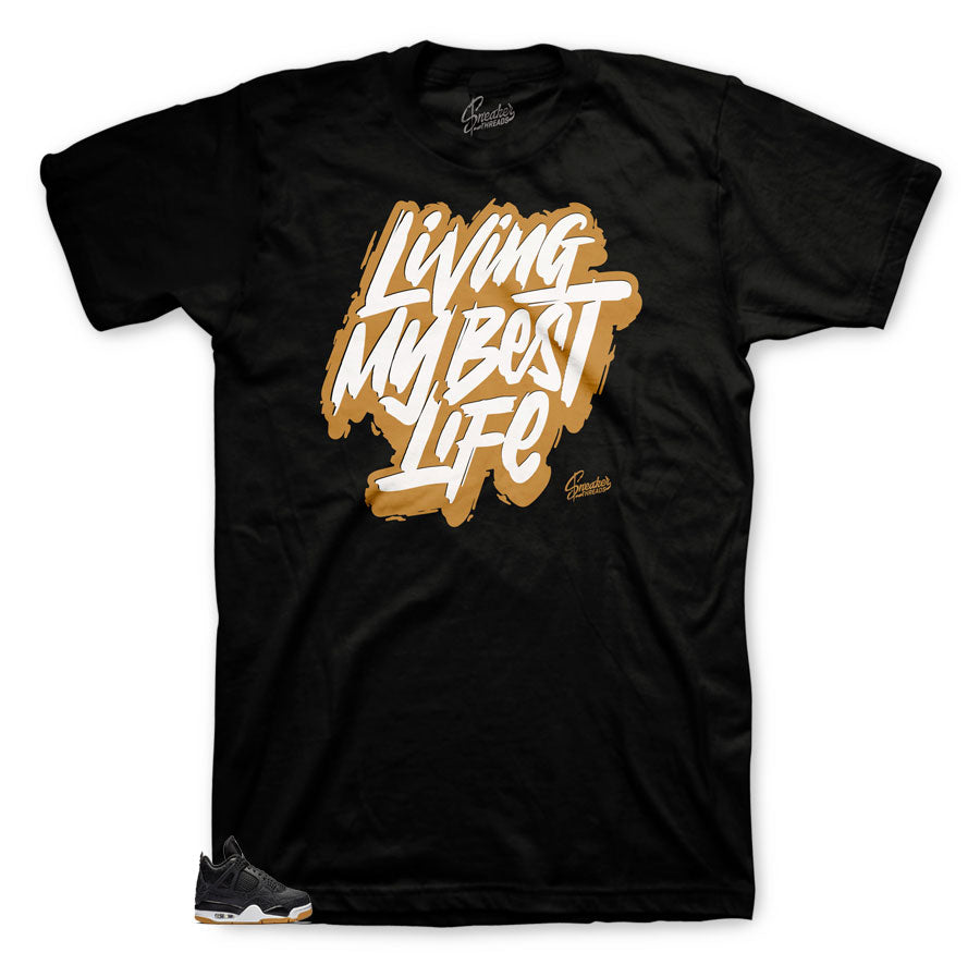 Retro 4 Black Gum Livin Life Shirt
