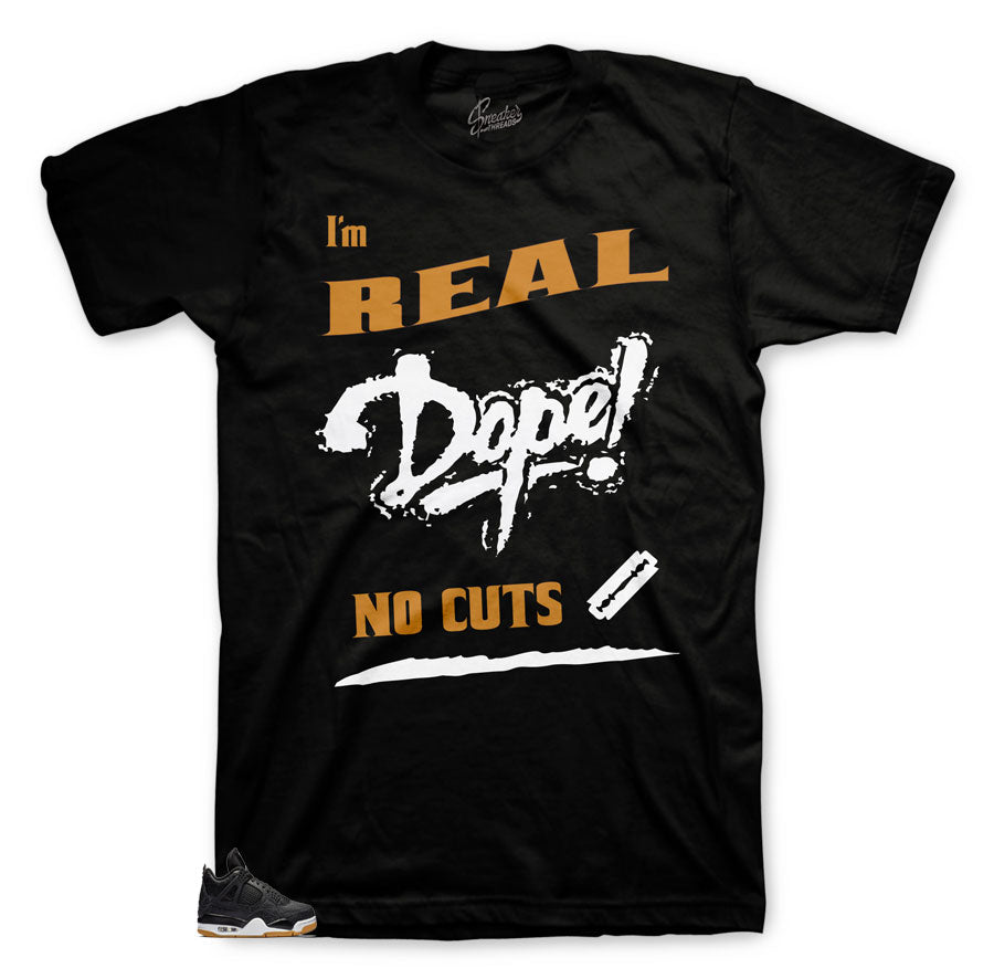 Retro 4 Black Gum No Cuts Shirt