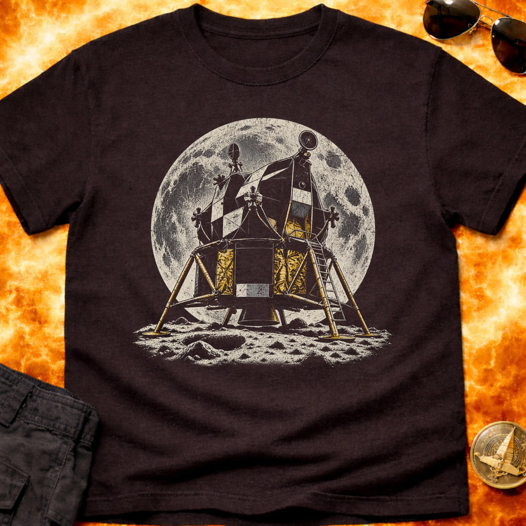 Retro Lander Moon T-Shirt product image 1